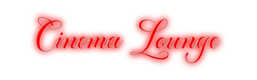 Konfiguriertes Neonschild: Cinema Lounge - Official Neon - led neon schild schriftzug personalisiert
