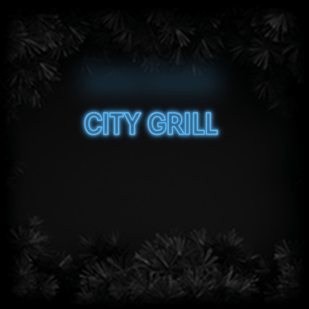 Konfiguriertes Neonschild: City Grill - Official Neon - led neon schild schriftzug personalisiert