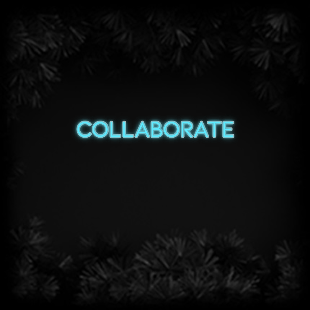 Konfiguriertes Neonschild: COLLABORATE - Official Neon - led neon schild schriftzug personalisiert