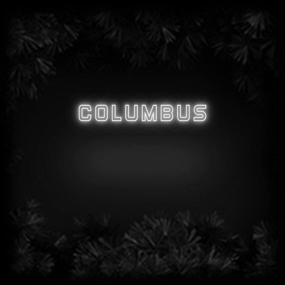 Konfiguriertes Neonschild: COLUMBUS - Official Neon - led neon schild schriftzug personalisiert
