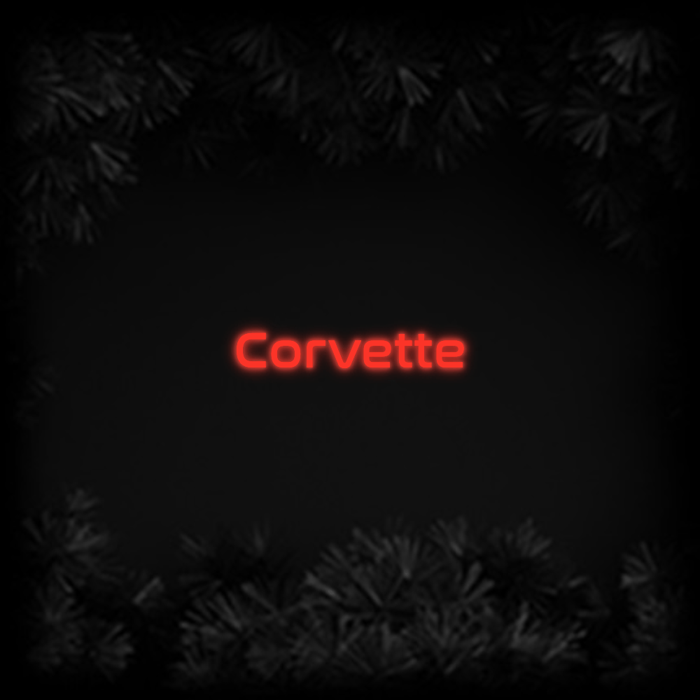 Konfiguriertes Neonschild: Corvette - Official Neon - led neon schild schriftzug personalisiert