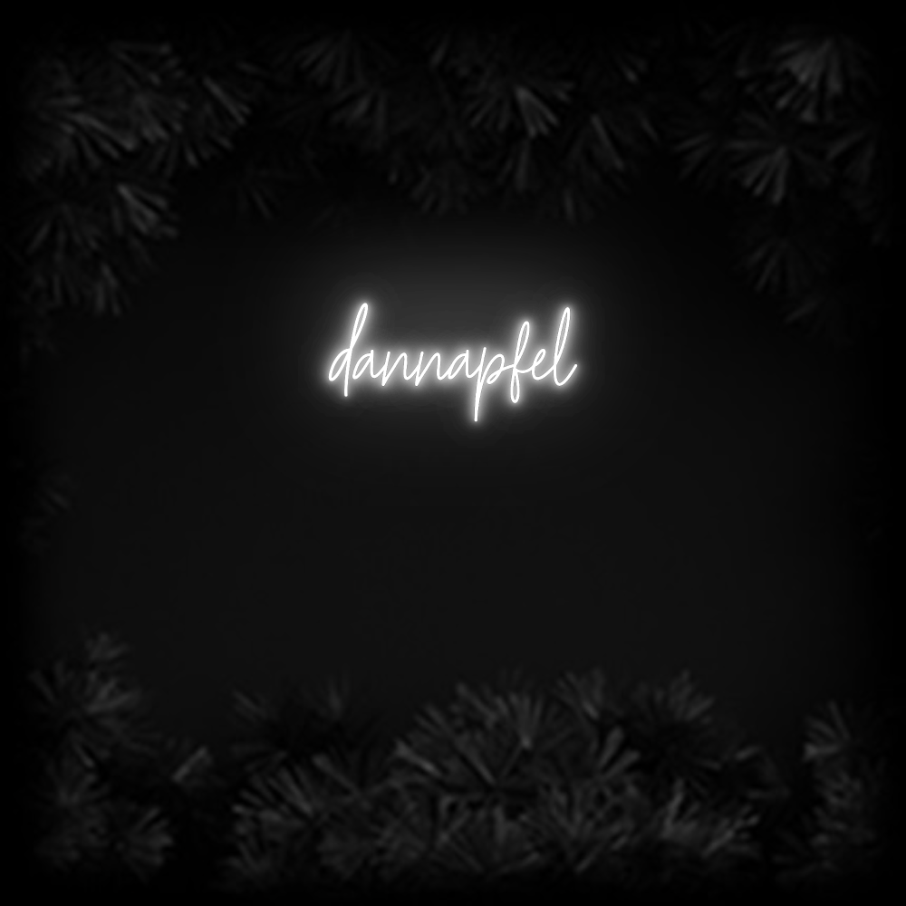 Konfiguriertes Neonschild: dannapfel - Official Neon - led neon schild schriftzug personalisiert