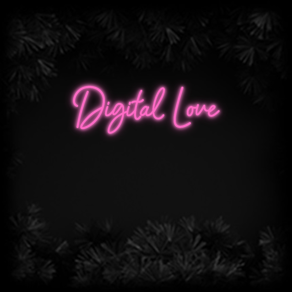 Konfiguriertes Neonschild: Digital Love - Official Neon - led neon schild schriftzug personalisiert