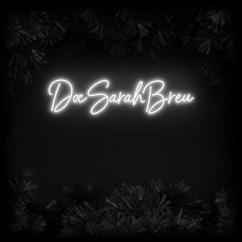 Konfiguriertes Neonschild: DocSarahBreu - Official Neon - led neon schild schriftzug personalisiert