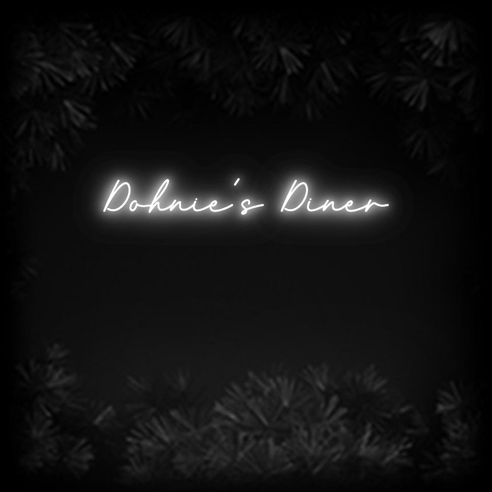 Konfiguriertes Neonschild: Dohnie´s Diner - Official Neon - led neon schild schriftzug personalisiert