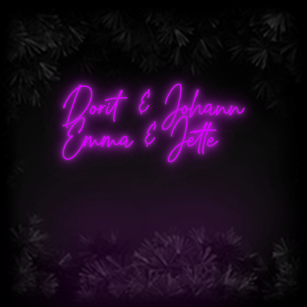 Konfiguriertes Neonschild: Dorit & Johan... - Official Neon - led neon schild schriftzug personalisiert