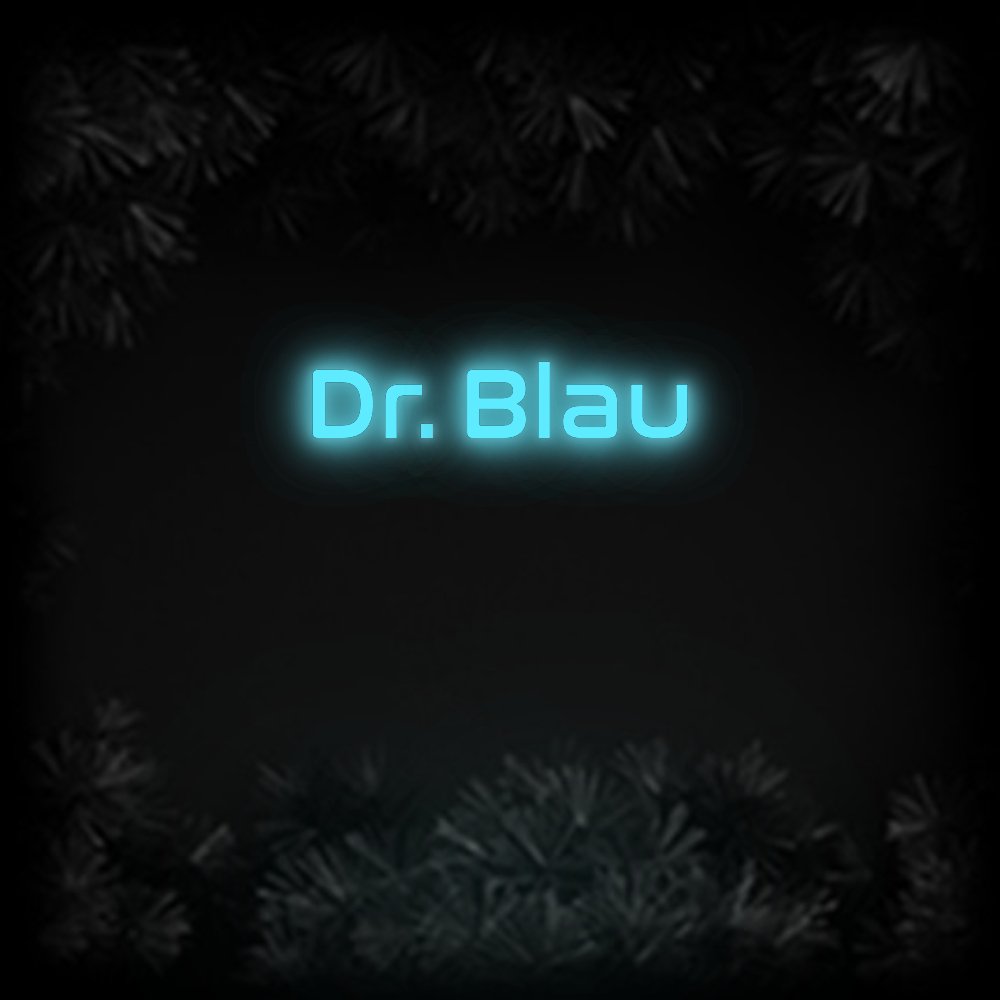 Konfiguriertes Neonschild: Dr. Blau - Official Neon - led neon schild schriftzug personalisiert