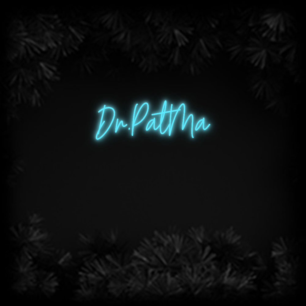 Konfiguriertes Neonschild: Dr.PatMa - Official Neon - led neon schild schriftzug personalisiert