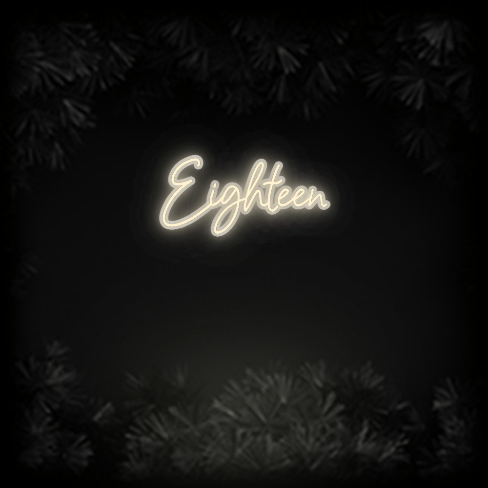 Konfiguriertes Neonschild: Eighteen - Official Neon - led neon schild schriftzug personalisiert