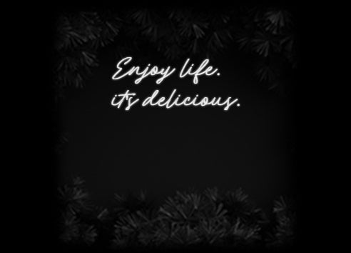 Konfiguriertes Neonschild: Enjoy life. ... - Official Neon - led neon schild schriftzug personalisiert