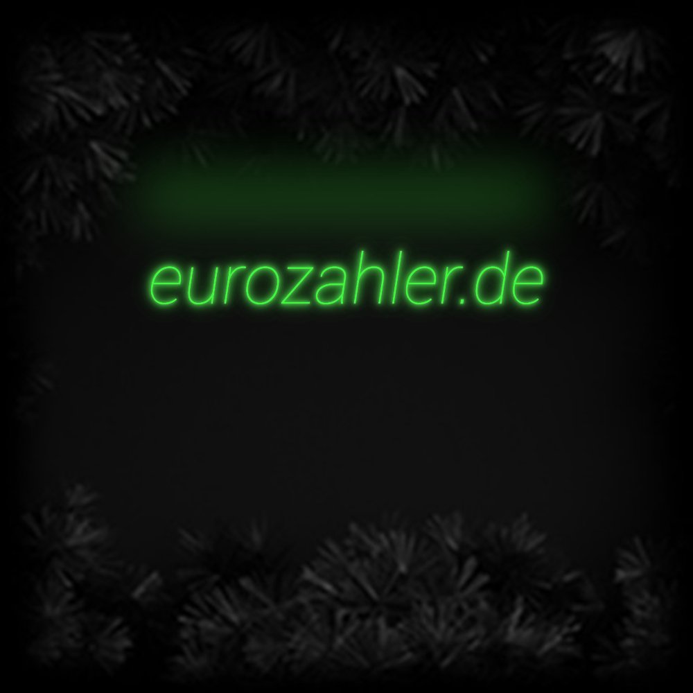 Konfiguriertes Neonschild: eurozahler.de - Official Neon - led neon schild schriftzug personalisiert