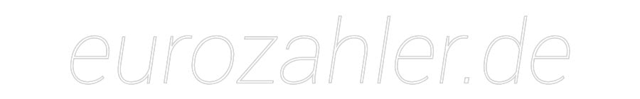 Konfiguriertes Neonschild: eurozahler.de - Official Neon - led neon schild schriftzug personalisiert