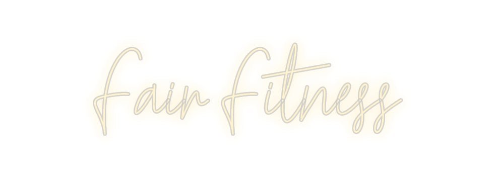 Konfiguriertes Neonschild: Fair Fitness - Official Neon - led neon schild schriftzug personalisiert