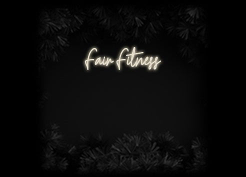 Konfiguriertes Neonschild: Fair Fitness - Official Neon - led neon schild schriftzug personalisiert