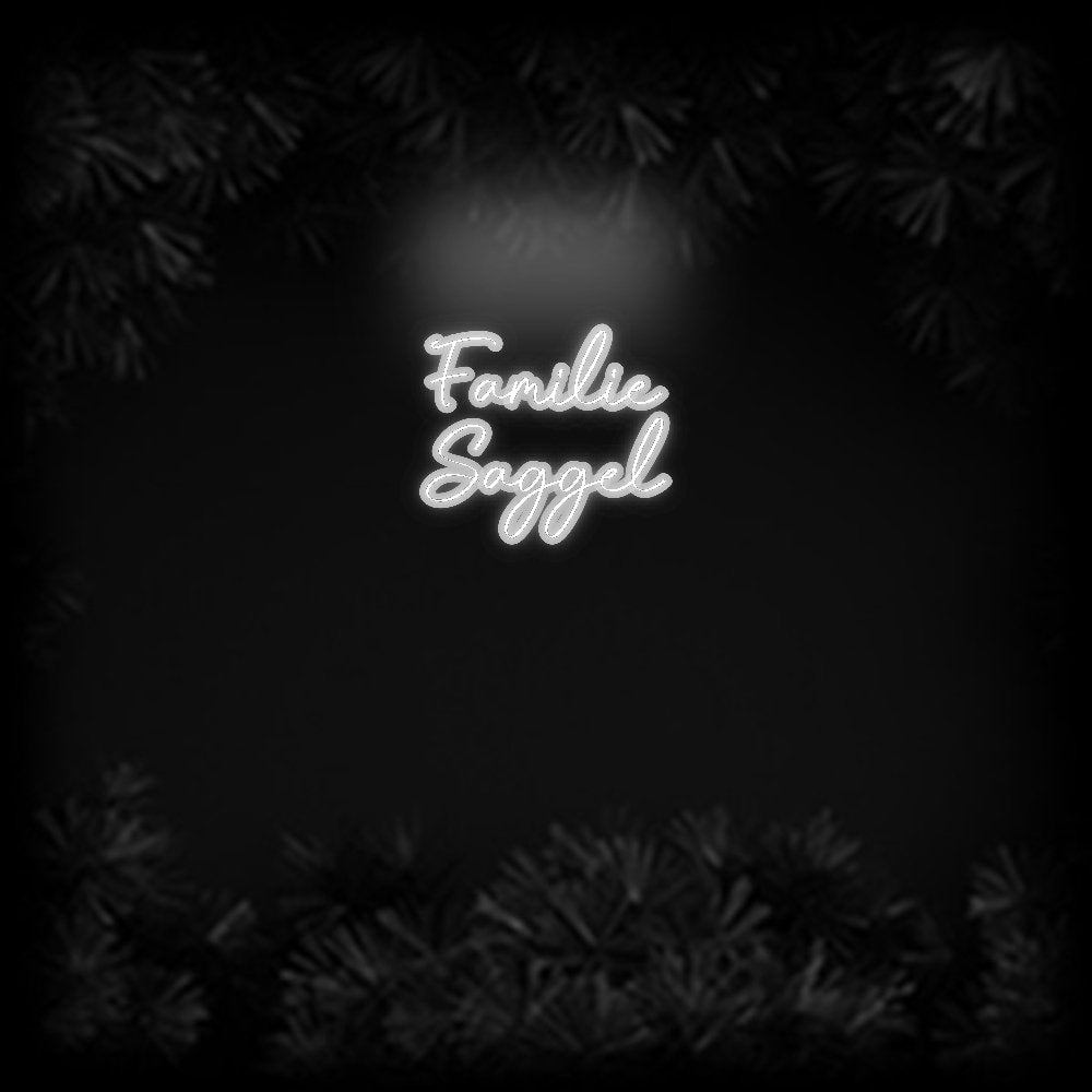 Konfiguriertes Neonschild: Familie Saggel - Official Neon - led neon schild schriftzug personalisiert