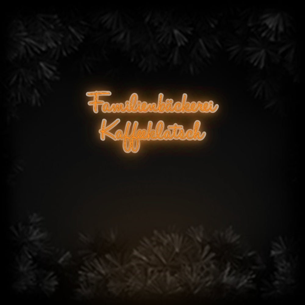 Konfiguriertes Neonschild: Familienbäcke... - Official Neon - led neon schild schriftzug personalisiert