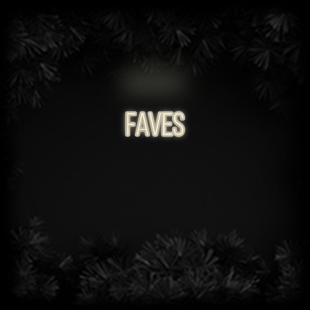 Konfiguriertes Neonschild: FAVES - Official Neon - led neon schild schriftzug personalisiert