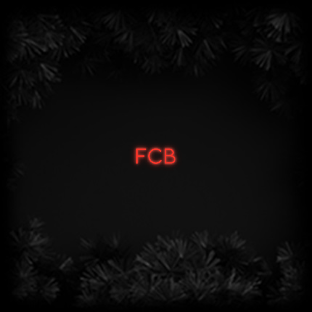Konfiguriertes Neonschild: FCB - Official Neon - led neon schild schriftzug personalisiert