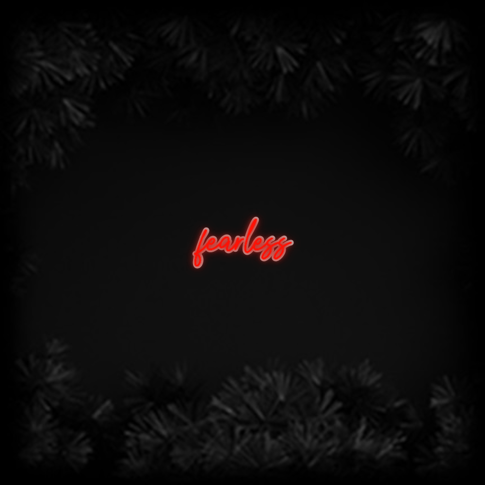 Konfiguriertes Neonschild: fearless - Official Neon - led neon schild schriftzug personalisiert