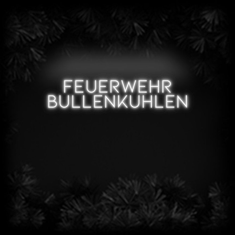 Konfiguriertes Neonschild: Feuerwehr Bu... - Official Neon - led neon schild schriftzug personalisiert