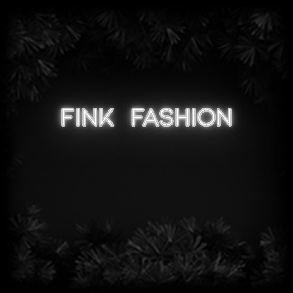 Konfiguriertes Neonschild: FINK FASHION - Official Neon - led neon schild schriftzug personalisiert