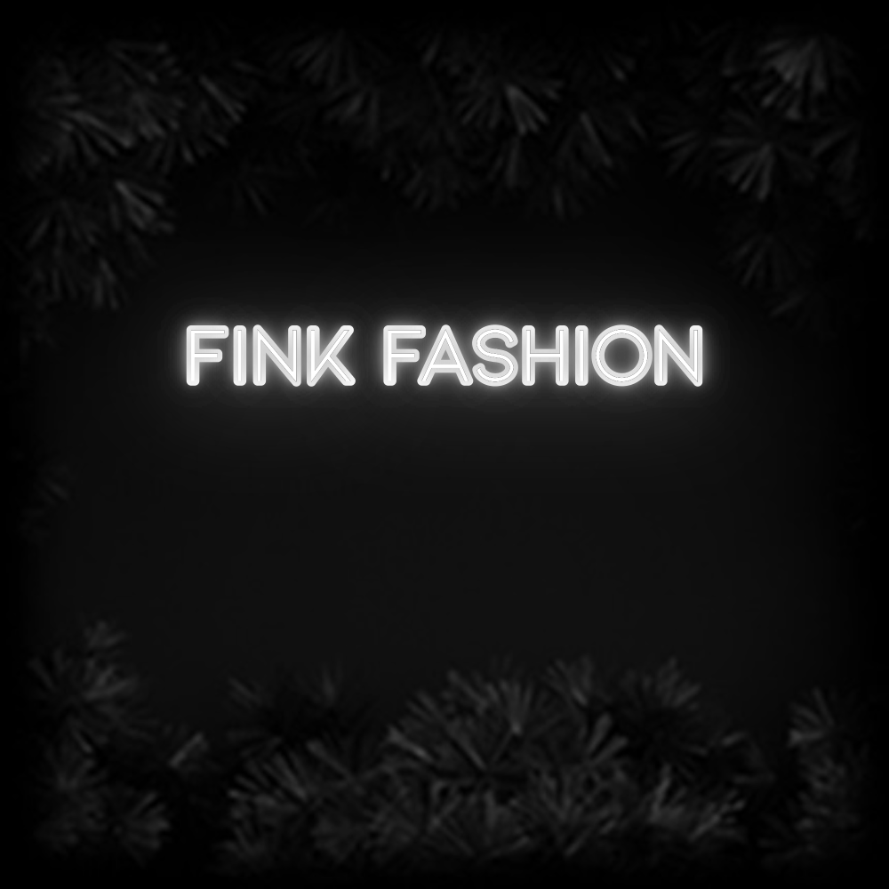 Konfiguriertes Neonschild: FINK FASHION - Official Neon - led neon schild schriftzug personalisiert