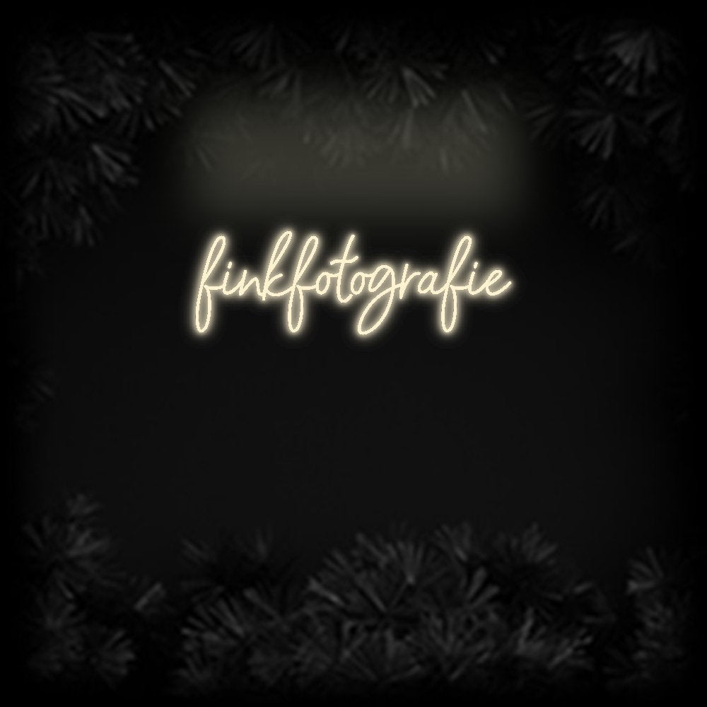 Konfiguriertes Neonschild: finkfotografie - Official Neon - led neon schild schriftzug personalisiert