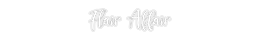 Konfiguriertes Neonschild: Flair Affair - Official Neon - led neon schild schriftzug personalisiert