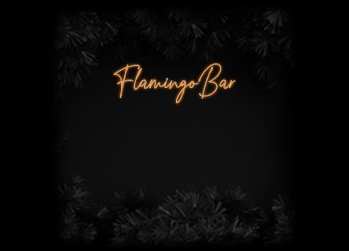 Konfiguriertes Neonschild: FlamingoBar - Official Neon - led neon schild schriftzug personalisiert