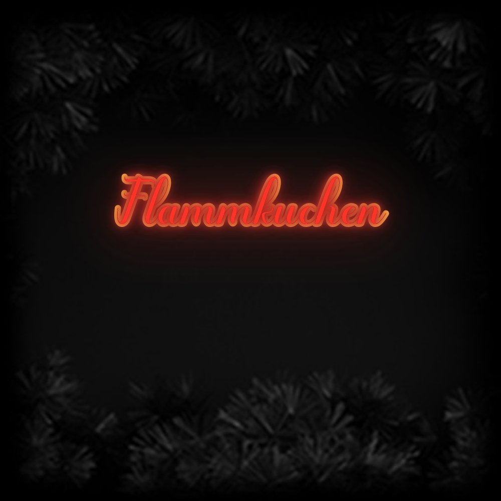 Konfiguriertes Neonschild: Flammkuchen - Official Neon - led neon schild schriftzug personalisiert