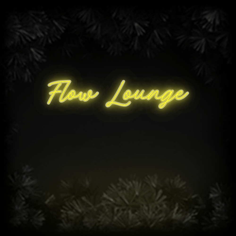 Konfiguriertes Neonschild: Flow Lounge - Official Neon - led neon schild schriftzug personalisiert