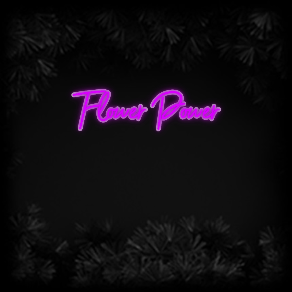 Konfiguriertes Neonschild: Flower Power - Official Neon - led neon schild schriftzug personalisiert