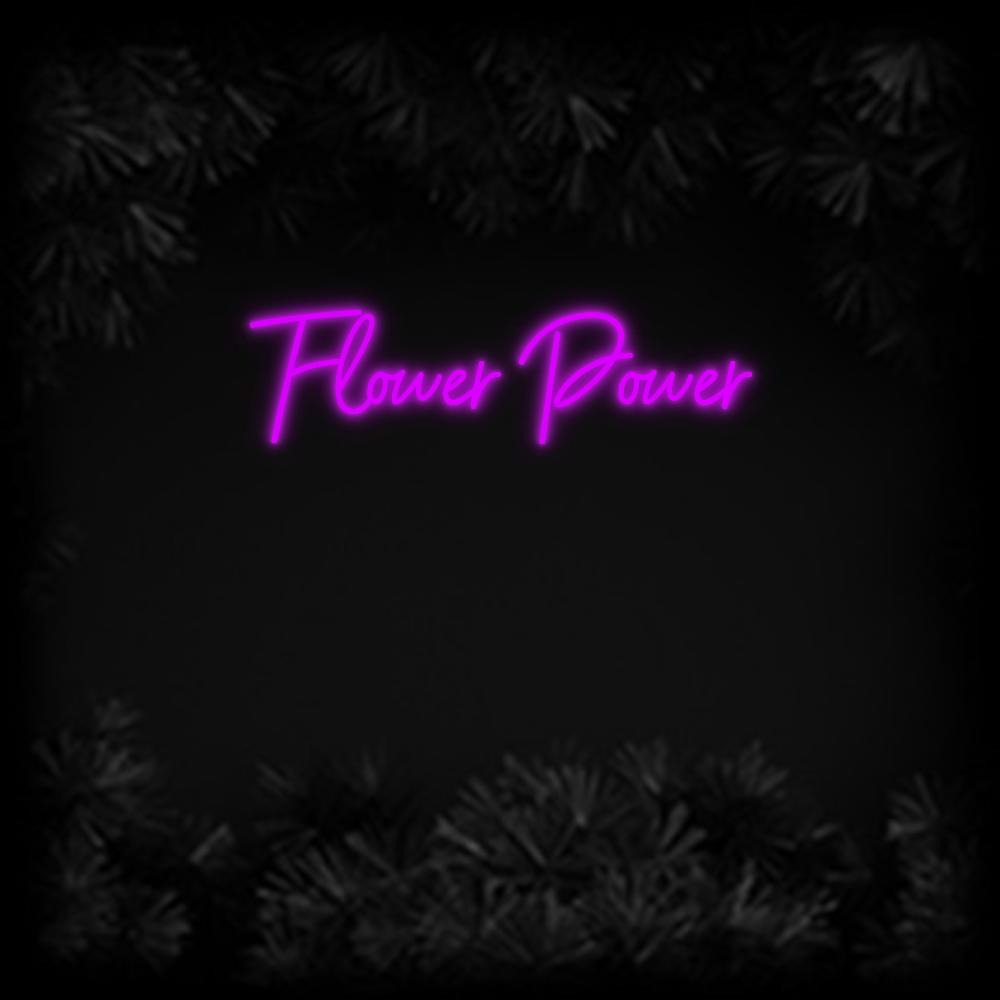 Konfiguriertes Neonschild: Flower Power - Official Neon - led neon schild schriftzug personalisiert