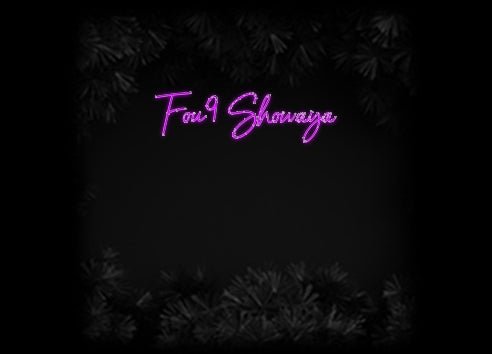 Konfiguriertes Neonschild: Fou9 Showaya - Official Neon - led neon schild schriftzug personalisiert