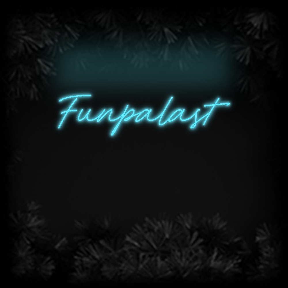 Konfiguriertes Neonschild: Funpalast - Official Neon - led neon schild schriftzug personalisiert