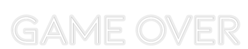 Konfiguriertes Neonschild: GAME OVER - Official Neon - led neon schild schriftzug personalisiert