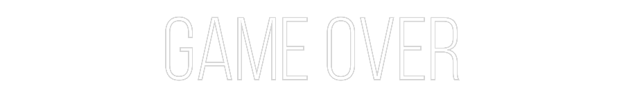 Konfiguriertes Neonschild: Game over - Official Neon - led neon schild schriftzug personalisiert