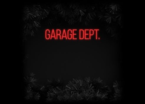 Konfiguriertes Neonschild: Garage Dept. - Official Neon - led neon schild schriftzug personalisiert