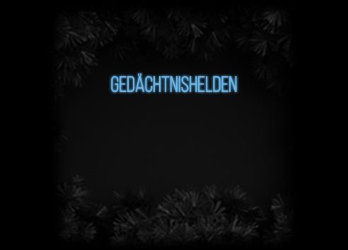 Konfiguriertes Neonschild: GEDÄCHTNISHEL... - Official Neon - led neon schild schriftzug personalisiert