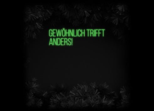 Konfiguriertes Neonschild: Gewöhnlich tr... - Official Neon - led neon schild schriftzug personalisiert