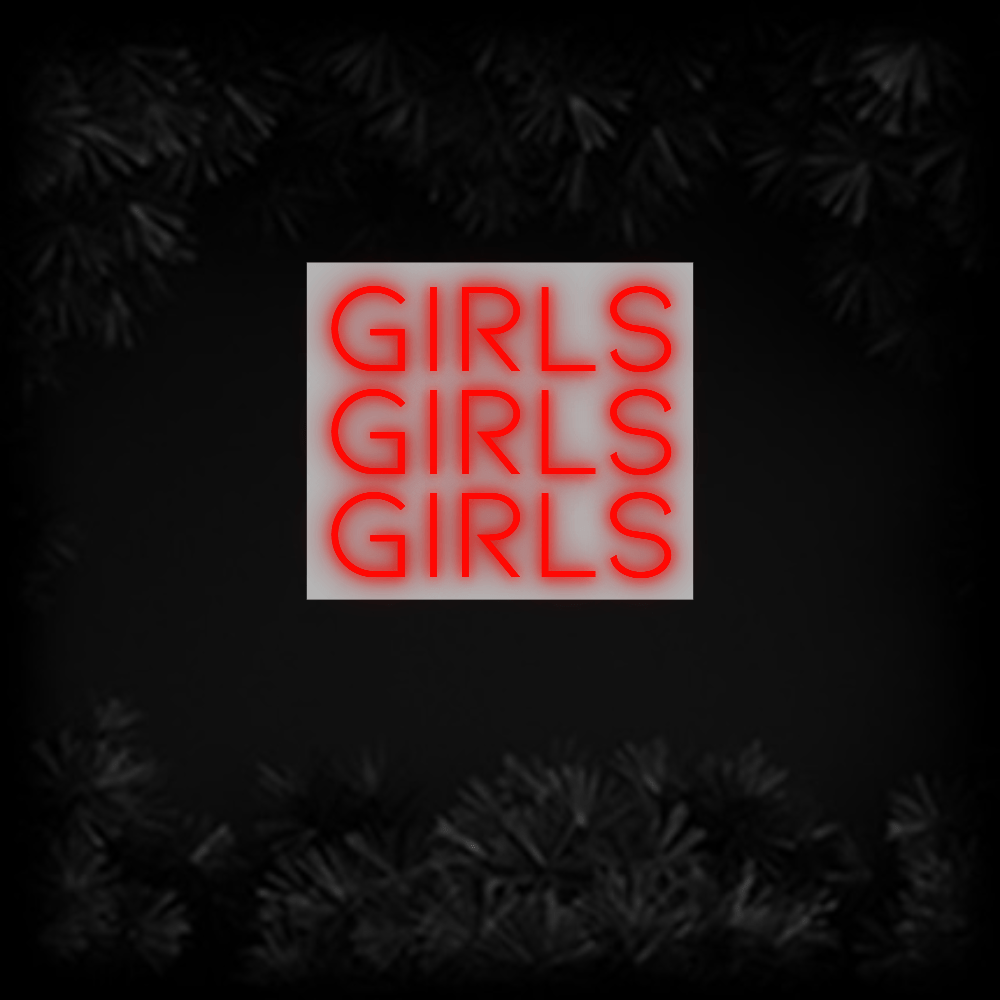 Konfiguriertes Neonschild: GIRLS GIRLS GIR... - Official Neon - led neon schild schriftzug personalisiert