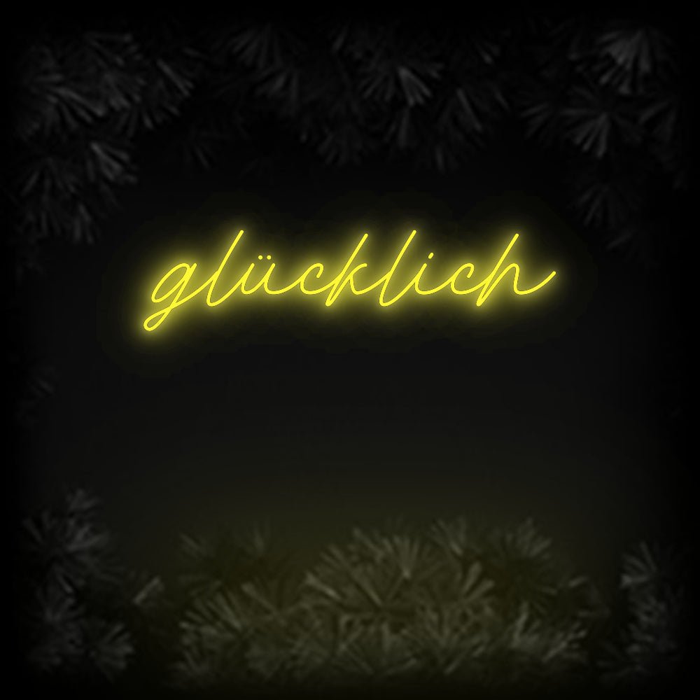 Konfiguriertes Neonschild: glücklich - Official Neon - led neon schild schriftzug personalisiert