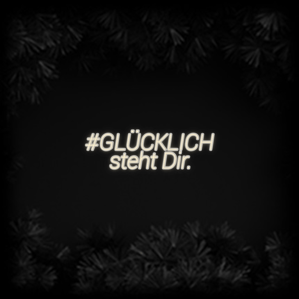 Konfiguriertes Neonschild: GLÜCKLICH steh... - Official Neon - led neon schild schriftzug personalisiert