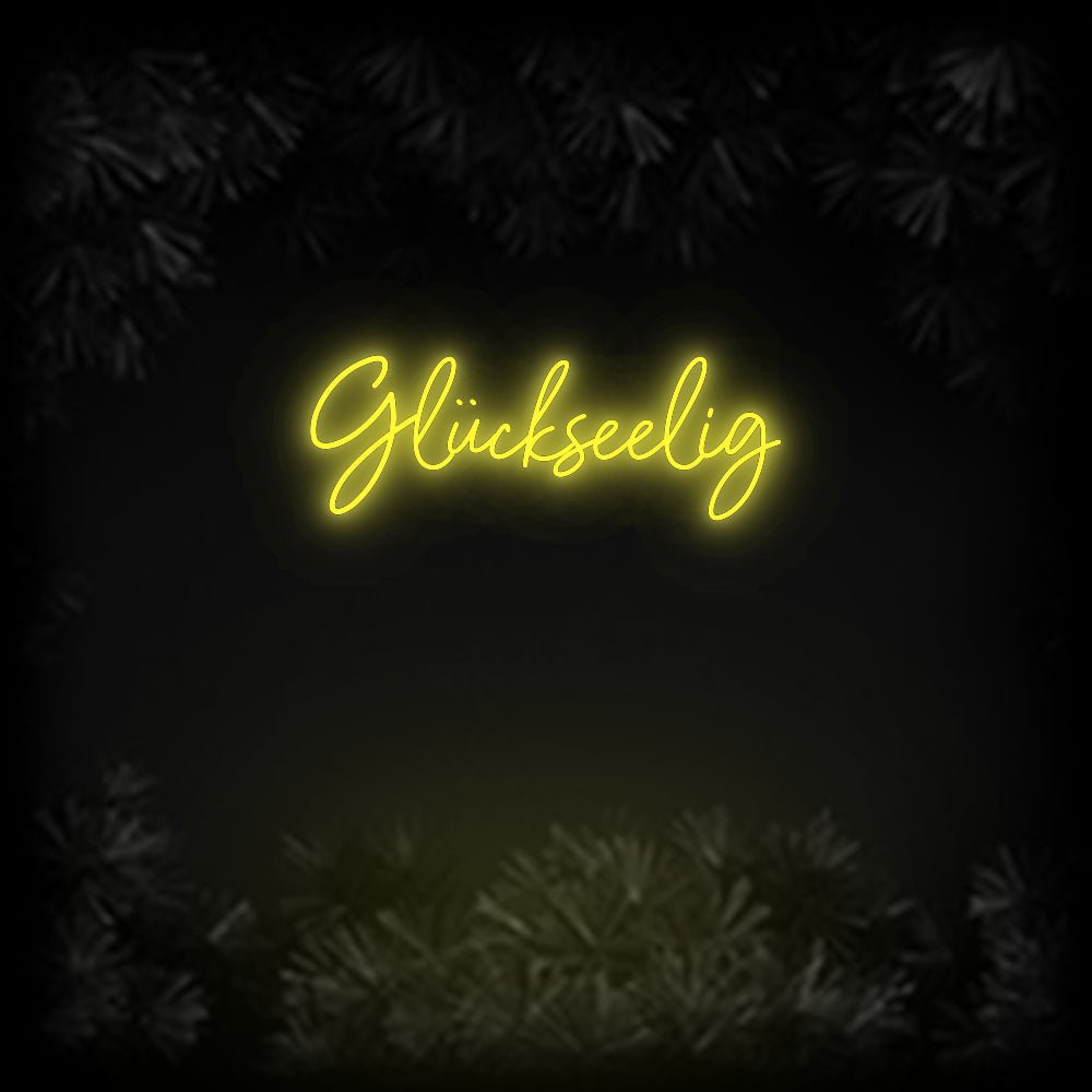 Konfiguriertes Neonschild: Glückseelig - Official Neon - led neon schild schriftzug personalisiert