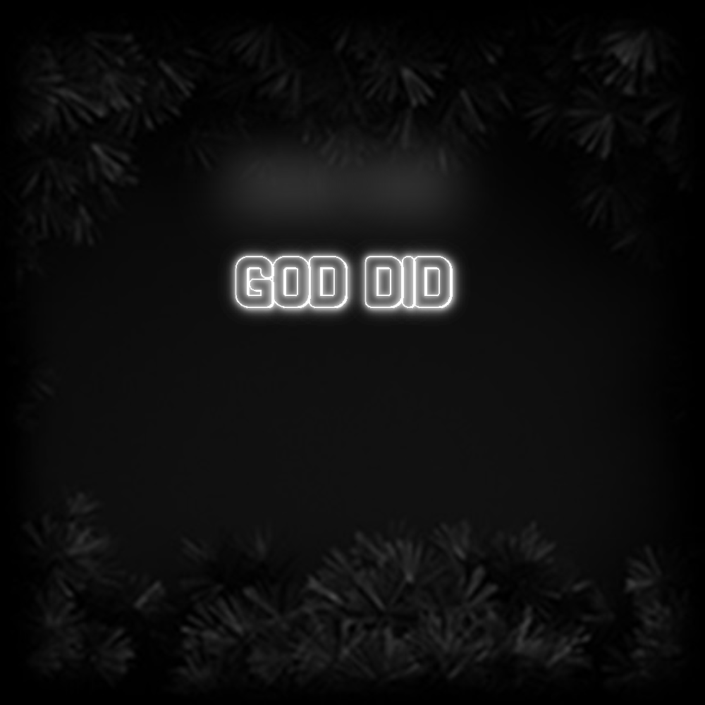 Konfiguriertes Neonschild: God did - Official Neon - led neon schild schriftzug personalisiert