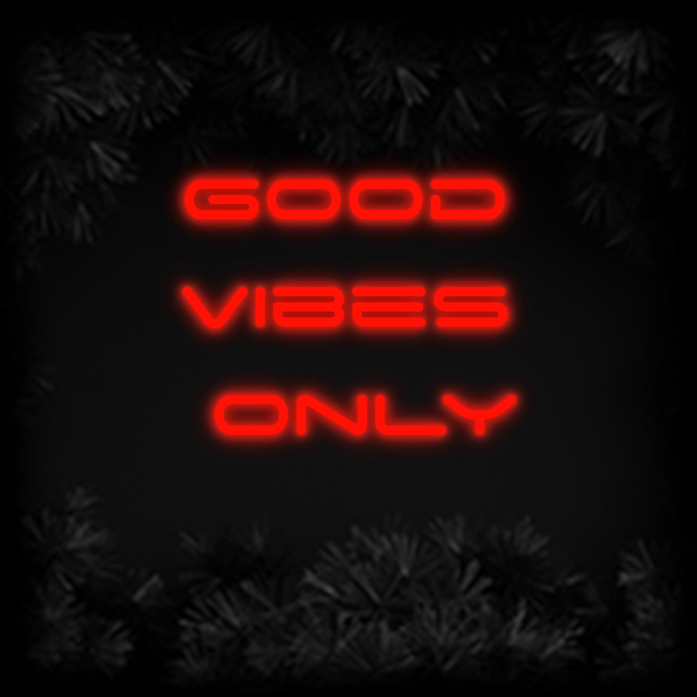 Konfiguriertes Neonschild: Good Vibes only - Official Neon - led neon schild schriftzug personalisiert