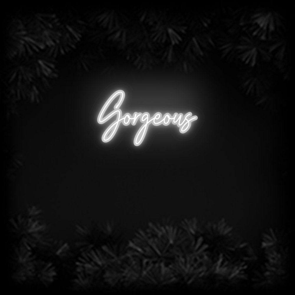 Konfiguriertes Neonschild: Gorgeous - Official Neon - led neon schild schriftzug personalisiert