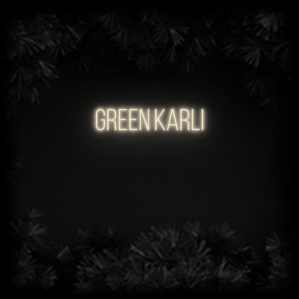 Konfiguriertes Neonschild: Green Karli - Official Neon - led neon schild schriftzug personalisiert