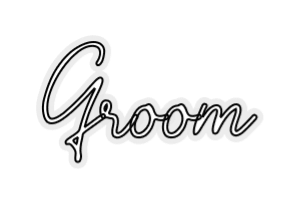 Konfiguriertes Neonschild: Groom - Official Neon - led neon schild schriftzug personalisiert