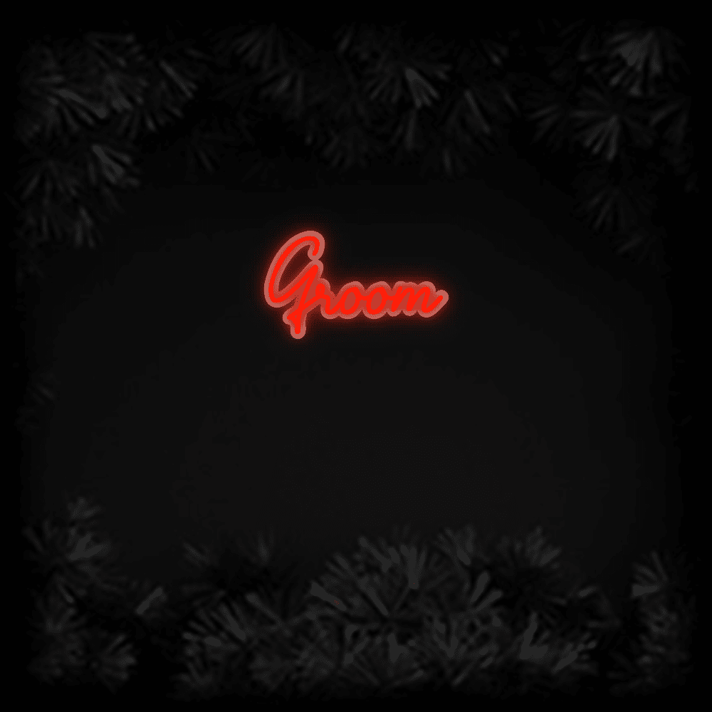 Konfiguriertes Neonschild: Groom - Official Neon - led neon schild schriftzug personalisiert